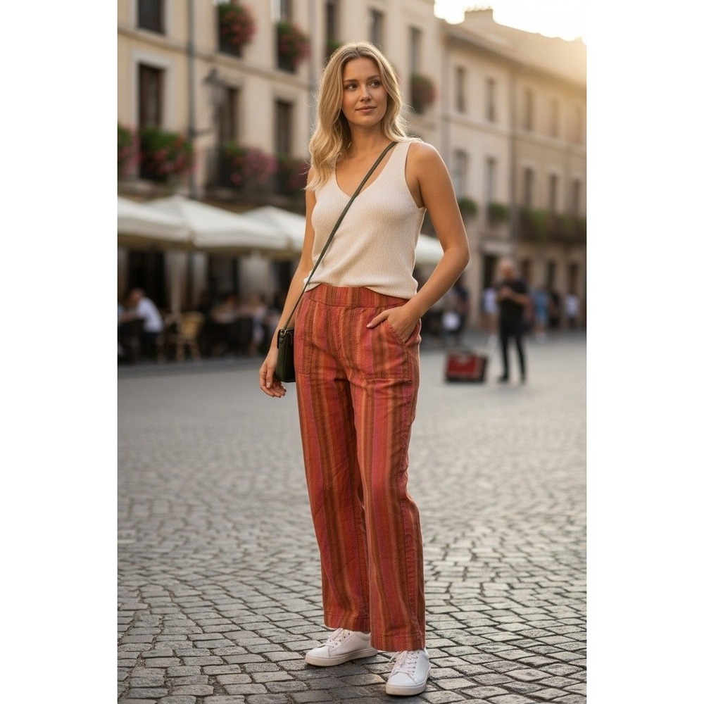 L Toad & Co loose striped pants
